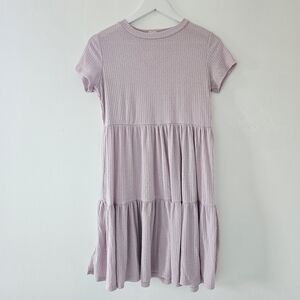 See You Monday Pink Ribbed Dress